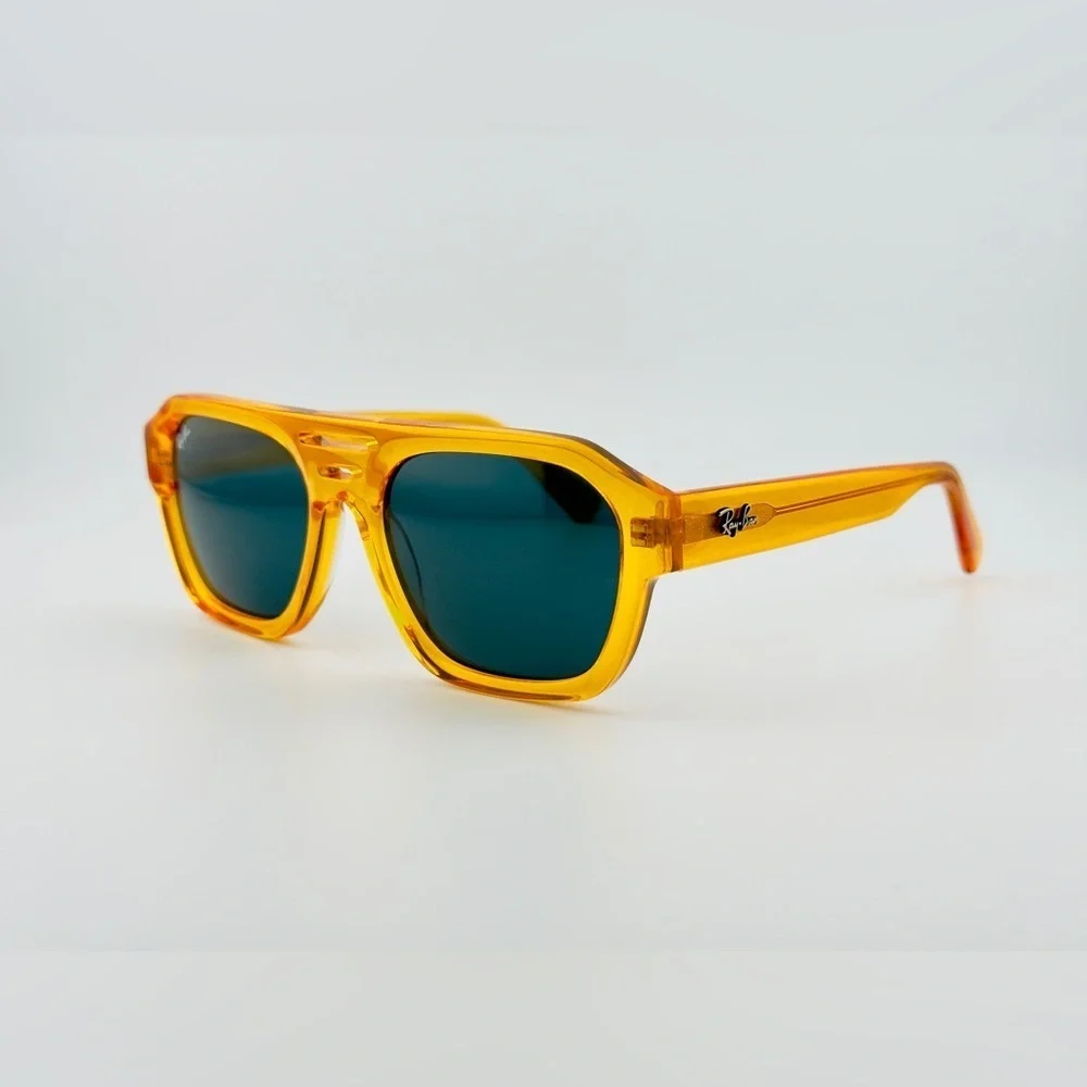 Ray-Ban Corrigan Bio based Sunglasses RB4397 Transparent Yellow Frame Gray Lens